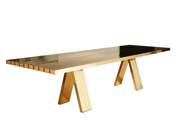 MASS - Brass dining table by Tom Dixon - view 2